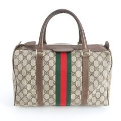 GUCCI オールドグッチ ミニボストンバッグ シェリーライン PVCレザー