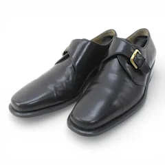 サルヴァトーレフェラガモ Salvatore Ferragamo ビジネスシューズ モンクストラップ 6 EE ブラック 黒系 レザー イタリア製