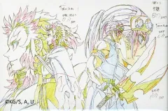 【中古】バッジ・ピンズ 宇髄天元＆煉獄杏寿郎 「鬼滅の刃 遊郭編 原画コレクションランダムスクエア缶バッジ」 AnimeJapan 2022グッズ
