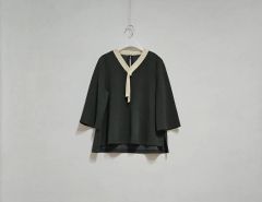 ✧︎新品♡︎ジャス♡︎5分袖パールバーブラウス ピンクベージュ 1 S