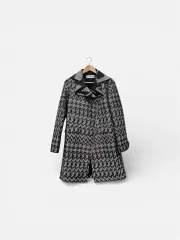 ISSEY MIYAKE イッセイミヤケ ジャカード パータン ジップアップ コート 55サイズのサムネイル