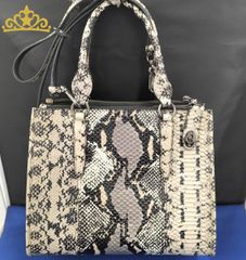 新品】パイソン 中型 ハンドバッグ ミケランジェロ 蛇革 スネーク 