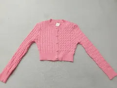 FOREVERピンク クロップドニットカーディガン レディース 90サイズ