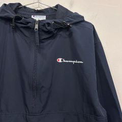 Champion ハーフジップ アノラックパーカー ブラック チャンピオン