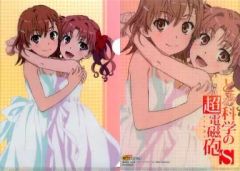 [중고] 클리어 파일 미사카 미코토 & 시라이 쿠로코(원피스) A4 클리어 파일 [어떤 과학의 초전자포 S] 전격 G's magazine 2013년 8월호 멜론 북스 선착 구입 특전