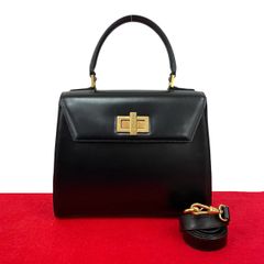 正規品刻印有【良美品】CELINE ハンドバッグ ブラック ゴールド金具 