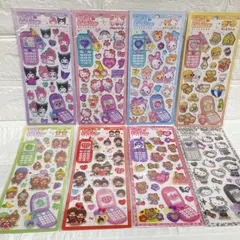 【正規品】平成はっぴーフォンシール サンリオ なっとうちゃん らびちゃん モンチッチ 8枚セット