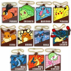 [중고] 열쇠 고리 전 11 종 세트 고무 매력 컬렉션 [2025 Pokemon Collection 복권 ~Let's Go for a Walk!~] G상