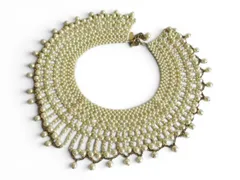 ヒロココシノ HIROKO KOSHINO ネックレス アクセサリー パール風 つけ襟