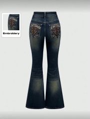 flocky wide denim PT / フロッキーデニムパンツ ムスボレ、 - メルカリ