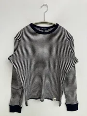 BEAMS HEART ビームスハート Tシャツ/カットソー S ネイビー ボーダー柄 長袖 クルーネック(丸首)