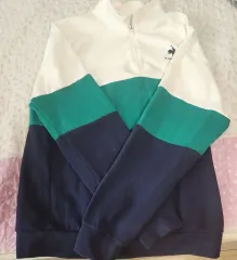 le coq sportif 白/緑/ネイビー COLOR ブロック スウェット