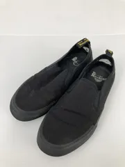 Dr.Martens ドクターマーチン スリッポン ブラック キャンバス 無地 ワンポイント ブランドロゴ