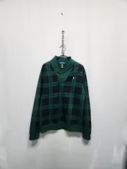 ポロラルフローレン CHECK シャツ KARA スウェット グリーン