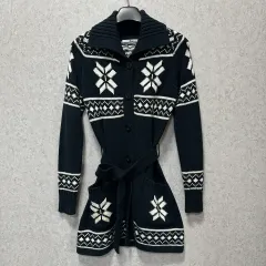 90 Tommy Hilfiger トミーヒルフィガー レディース ローブ カウチン ロング カーディガン