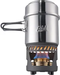 エスビット Esbit アウトドア 985ml ステンレスクックセット アルコールバーナー付 クッカー キャンプ  ESCS985ST0 -のサムネイル