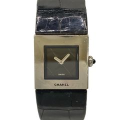 CHANEL マトラッセ ブラック文字盤 クロコ 不動 - メルカリ