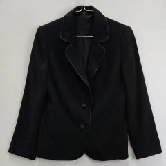 ANAYI アナイ テーラードジャケット S シルク混 ブラック 光沢感 2B 