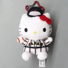 【中古】ぬいぐるみマスコット・ぬいぐるみバッジ ハローキティ カラビナ付きマスコット プレイヤーver. 「タイトーくじ 侍ジャパン×サンリオキャラクターズ」 C賞