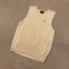 Polo Ralph Lauren ケーブルニット ベスト ベージュ XS - メルカリ