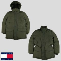 Tommyヒルフィガー》XS フード ジップアップ ボアアウター ネイビー 