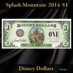 ディズニーダラー 2014年 1ドル スプラッシュマウンテン シリーズAのサムネイル