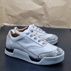 mjus ホワイト レザー スニーカー 厚底 イタリア製 37 - メルカリ
