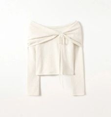 M me eme Tulle knit ensemble tops ivory - メルカリ