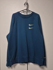 希少✨ナイキ ボアフリース スウェット 白 L ビッグスウォッシュ 