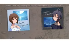 【中古】バッジ・ピンズ 菊地真＆萩原雪歩 公式ビッグスクエア缶バッジセット 「アイドルマスター 菊地真・萩原雪歩 twin live “はんげつであえたら”」のサムネイル