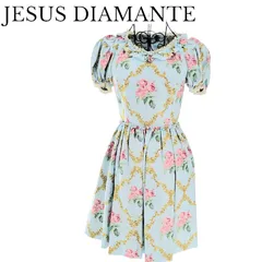 JESUS DIAMANTE ジーザスディアマンテ　半袖ワンピース　花柄　白 2026年最新】JESUS DIAMANTE 柄：花柄 レディース 半袖ひざ丈