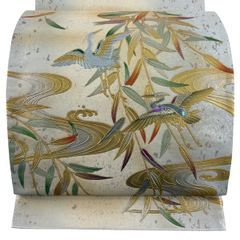 【美品】袋帯 相良刺繍 花鳥 シルバー お太鼓柄 美品】袋帯 相良刺繍 花鳥 シルバー お太鼓柄 - メルカリ