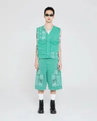 Kasina(カシナ) X MCM エム シー エム Oxford（オックスフォード) ギレ ウォッシュド グリーン ベスト Lのサムネイル