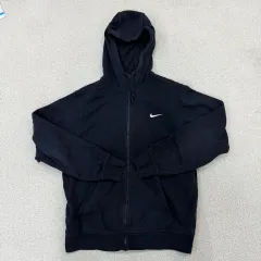 L NIKE レディース ブラック スウッシュ フーディー ジップアップ 1216S2