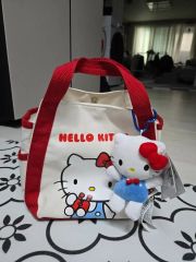 サンリオ　ハローキティ デニム キルティング　ショルダー　ハンドバッグバック サンリオ ハローキティ デニム キルティング ショルダー ハンドバッグ