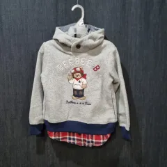 キッズ 110 5-6歳 ポインポ 起毛 フリース フード付きTシャツ 新品