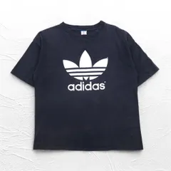adidas 80年代 USA製 トレフォイル 両面プリント Tシャツ 2XL ブラック シングルステッチ ビッグサイズ