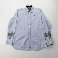 コムデギャルソンシャツ ビーズ装飾 長袖 ストライプ シャツ L - メルカリ