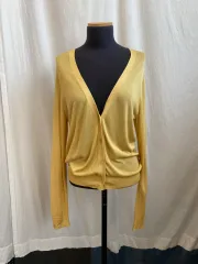 UNIQLO イェロー ベーシック カーディガン (XL)