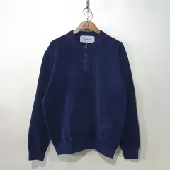 SS新作) ジーク ツアーベルベット ヘンリーネック ラウンドニット 8color L XL