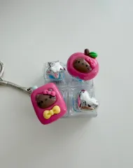 (新品)LEDキーキャップ キーホルダー スクエア 4口 クリッカー ハローキティ キーキャップ