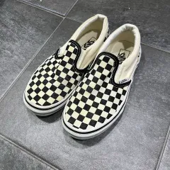 VANS ヴァンズ チェッカーボード スリッポン ブラック/白 ㅋㅋㅋ210