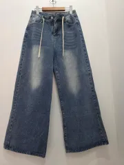 デニム ワイド デニムパンツ ブルー