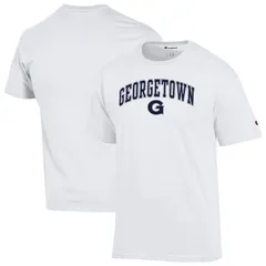 チャンピオン メンズ トップス Tシャツ ロゴ MensChampion White Georgetown Hoyas Arched Logo TShirt Grg White ホワイト