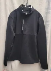 アンダーアーマー ゴルフ 黒 ハーフジップアップ