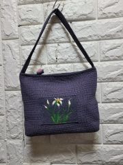 JACMORE CO.NEWYORK ボックス型 ハンドバッグ 刺繍入り - メルカリ