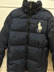 最終値下げ ポロラルフローレン ダウンジャケット ビッグポニー 紺 青