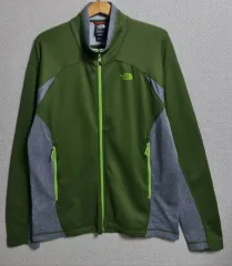 オーバーサイズ M ) THE NORTH FACE ザノースフェイス カーキ+グレー 弱起毛 トレーナー ジャージ トラックジャージ