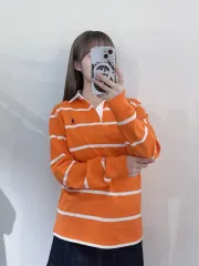 ポロラルフローレン オレンジ ポニー ラグビーシャツ