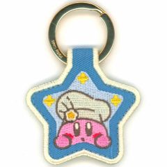 [중고] 키 홀더 커비 (테두리) [별의 커비 커비 카페 오시마 자수? 키 홀더 2]